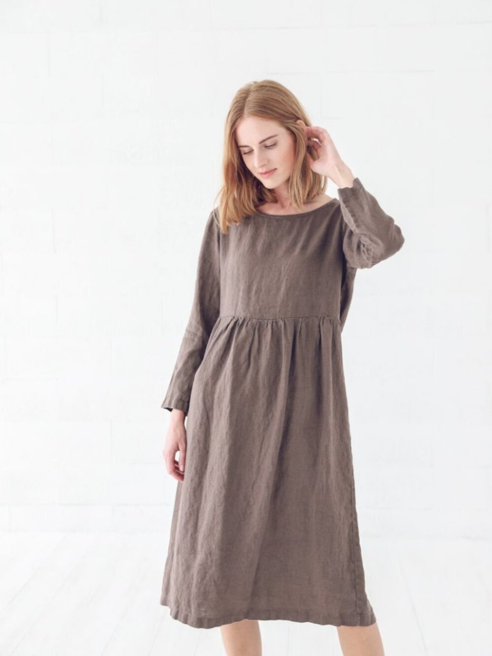 Old Linen Mill Swing Dress in Flax Linen Size XS/S